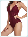 Tummy Waist Slimming Halter Swimsuit