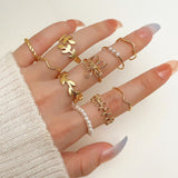 Bohemian Summer Gold Ring Set