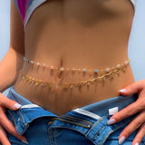 Colorful Natural Stone Waist Chain Belly Chain