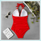 Tummy Waist Slimming Halter Swimsuit