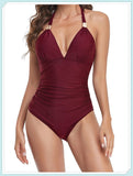 Tummy Waist Slimming Halter Swimsuit