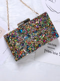 Sequins Glitter Chain Cuboid Crossbody Bags Loveclb