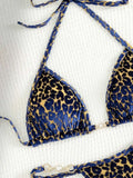 Wild Allure Sexy Leopard Micro Velvet Thong Bikini