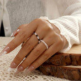 Celestial Pearls Boho Knuckle Rings Set