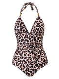 Tummy Waist Slimming Halter Swimsuit