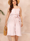 Sling Striped Jumpsuit Loveclb