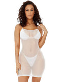 Spaghetti Strap Sheer Mesh Mini Dresses Cover Up Loveclb