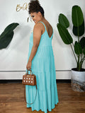 Spaghetti Strap Sleevelss Swing Maxi Dresses Loveclb