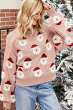 Loose Round Neck Santa Sweater