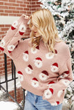 Loose Round Neck Santa Sweater