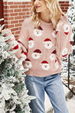 Loose Round Neck Santa Sweater