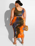 Tie Dye Bodycon Set Loveclb