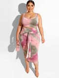 Tie Dye Bodycon Set Loveclb