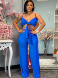 Two Piece Bra Tops & Wide Leg Pants