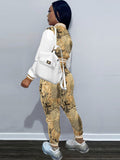 Two Piece Camouflage Print Pant Suits Loveclb