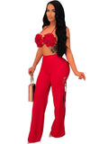 Two Piece Halter Floor Length Pants Outfits Loveclb