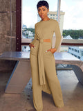 Two Piece Long Sleeve Split Tops & Pants Loveclb