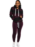 Two Piece Striped Hoodies & Drawstring Pants Loveclb