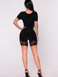 V Neck Short Sleeves Rompers Loveclb