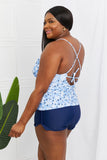 Plus Size Two-Piece Swimsuit in Blossom Navy