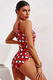 Plus Size Tie-Dye Crisscross Back One-Piece Swimsuit Plus Size