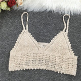 Boho Bohemian Summer Crochet Top Bikini Top Built In Bra