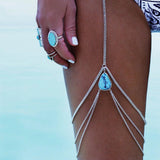 Water Drop Pendant Leg Thigh Chain Body Chain Jewelry