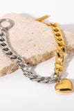 Chain Heart Charm Bracelet