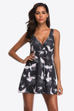 Sunset and Swim Plus Size Animal Print Tankini Swim Dress