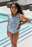 Girl Kids Thistle Blue Mother Daughter Swimwear