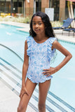 Girl Kids Thistle Blue Mother Daughter Swimwear