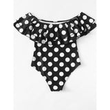 Gia Women Off-shoulder Swimsuit New Sexy Polka Dot One Piece