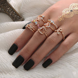 Boho Glamour Bohemian Star Ring Set