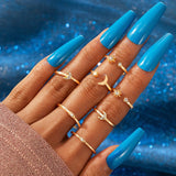 Boho Glamour Bohemian Star Ring Set