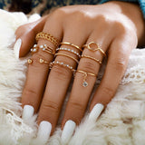 Boho Glamour Bohemian Star Ring Set