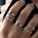 Boho Glamour Bohemian Star Ring Set