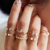 Boho Glamour Bohemian Star Ring Set