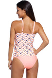 Hannah Printed Spaghetti Strap Scoop Neck Tankini Set Plus Size