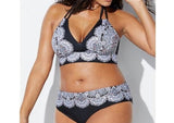 Layla High Waisted Two Piece Plus Size Bikini