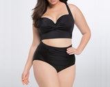 Layla High Waisted Two Piece Plus Size Bikini