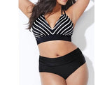 Layla High Waisted Two Piece Plus Size Bikini