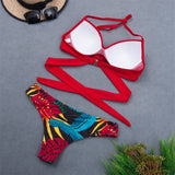 New Sexy Wrap Around String Push Up Bikini Set