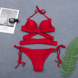 New Sexy Wrap Around String Push Up Bikini Set