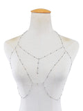 Rhinestones Tassel Sexy Beach Accessory Body Chest Chain Necklace Jewelry