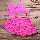 Sadie Boho Crochet Beach Cover Up Set