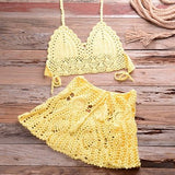 Sadie Boho Crochet Beach Cover Up Set