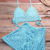 Sadie Boho Crochet Beach Cover Up Set