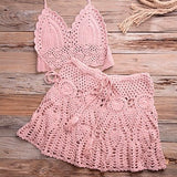 Sadie Boho Crochet Beach Cover Up Set