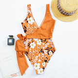 Sexy V Neck One-piece Swimming Suit Swimsuit