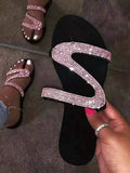 Rhinestone Patchwork Flip Flops